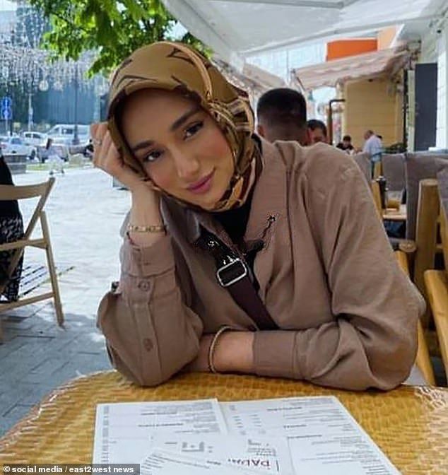 Newlywed Asiyat (pictured), 19, died just five days after her wedding while taking part in a treasure hunt in a 'House of Horrors' with her new husband Said, 21, and her girlfriend Madina, 25.