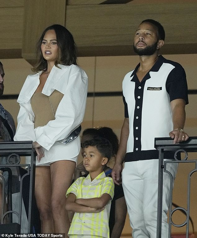 Chrissy Teigen and John Legend enjoyed another day of the Paris 2024 Summer Olympics on Sunday with two of their four children