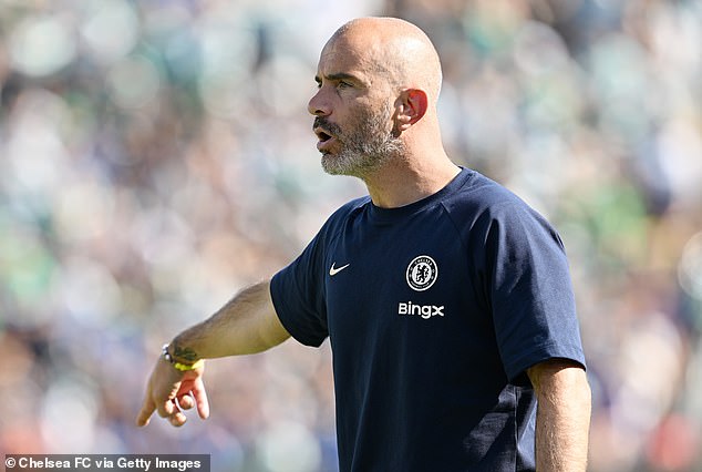 Chelsea's Euro 2020 stars Cole Palmer, Conor Gallagher and Marc Cucurella will have to wait until later in August to finally work with their new head coach Enzo Maresca (pictured)