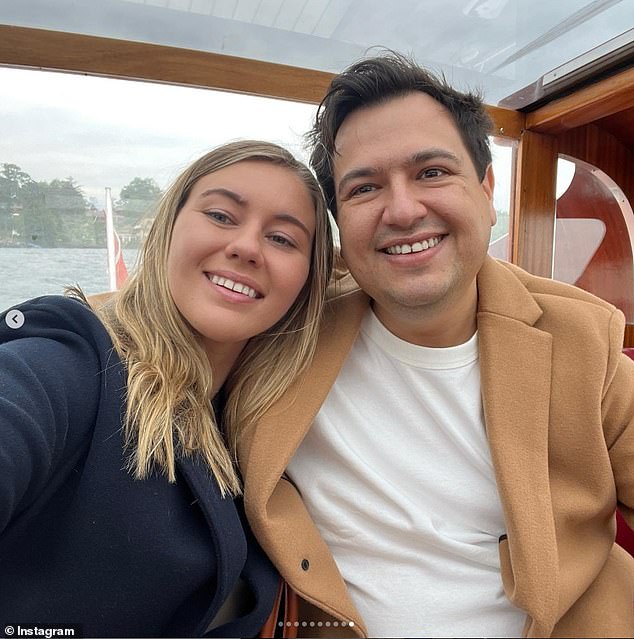 Conservative commentator Prue Macsween has called on Brittany Higgins' husband David Sharaz to 'get a job' after the couple (pictured together) revealed they plan to sell their home in France