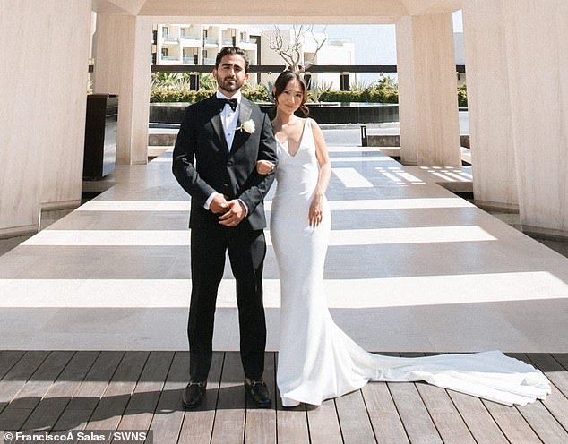 Misaki Hajimirsadeghi and her husband Amir, both 29, spent a whopping $80,000 on a lavish wedding in Mexico