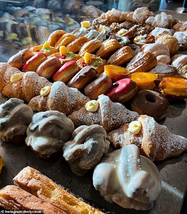 Customers expressed their disappointment over the store's closure on social media (pictured are pastries at an Abbots and Kinney cafe)