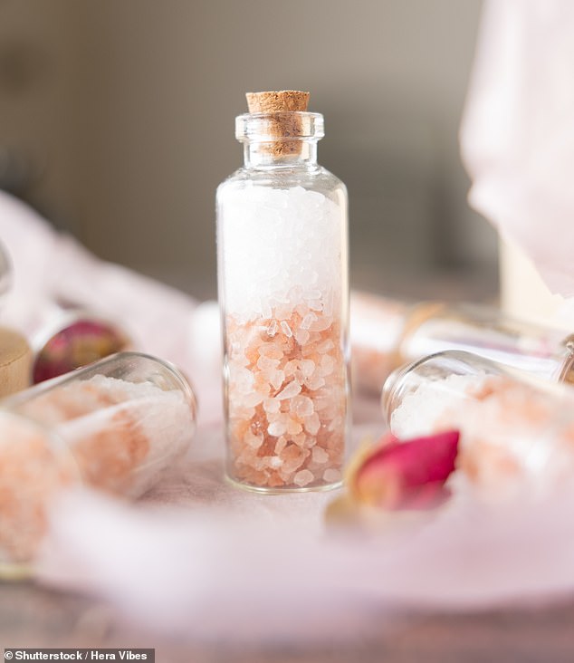 The woman filled small bottles with sea salt that she had bought in bulk. Some people said that the gift would be 