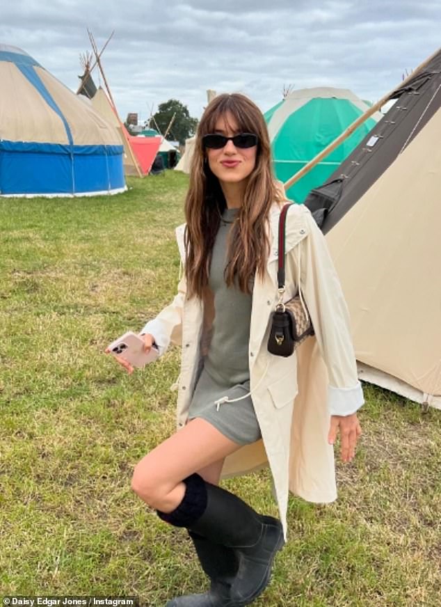 The actress sent fans of the steamy BBC drama wild when she shared photos from the Worthy Farm festival