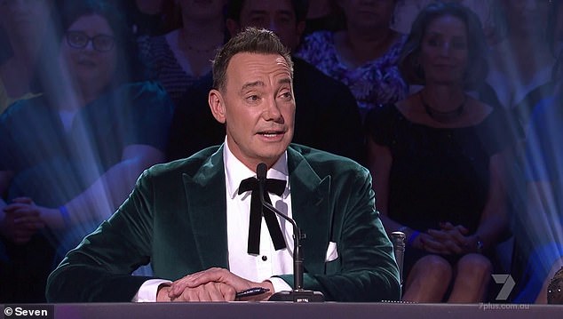 Judge Craig Revel Horwood (pictured) told Cousins ​​during the judging that he loved his face so much he couldn't take his eyes off it. 