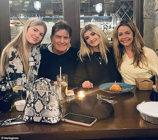 Denise and her family will appear in 30-minute episodes in the project currently titled Denise Richards And The Wild Things — a reference to the name of her 1998 film; seen above with Sheen and daughters