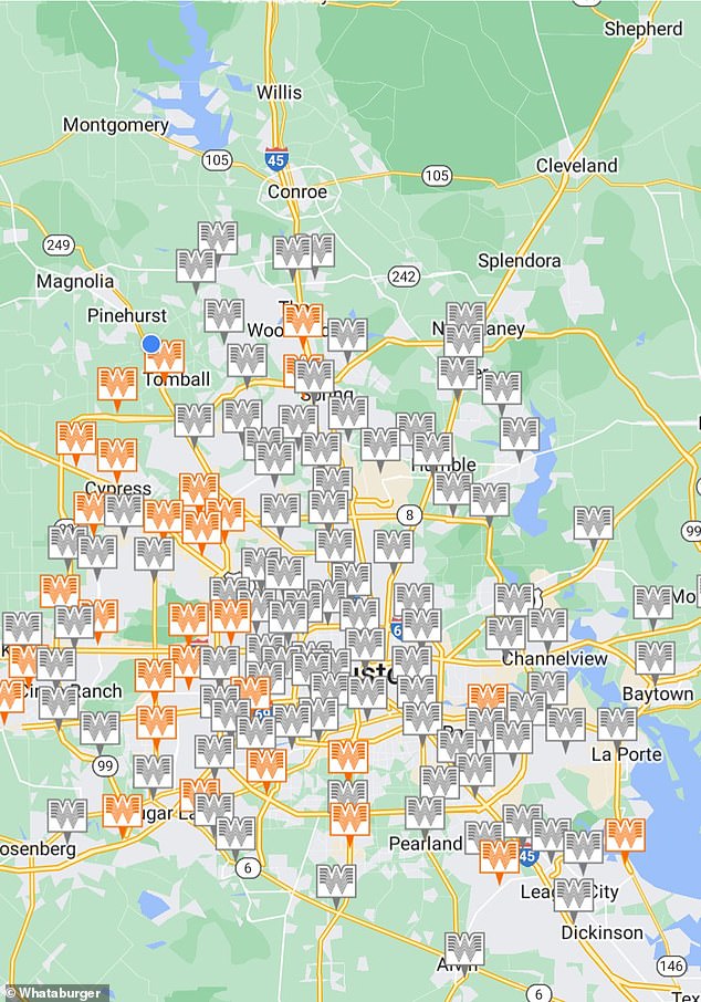 The app allows customers to search for any Whataburger restaurant and find out which areas are still experiencing power outages