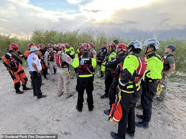 Several law enforcement agencies from El Paso, Texas and neighboring Sunland Park, New Mexico responded to this major rescue operation