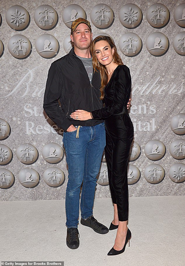 Armie Hammer's ex-wife Elizabeth Chambers has been praised for the way she 'coexists' with her ex-husband; pictured in 2019