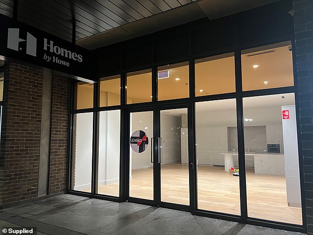 His former office at Homes By Howe has been cleared (pictured) and leased to another company