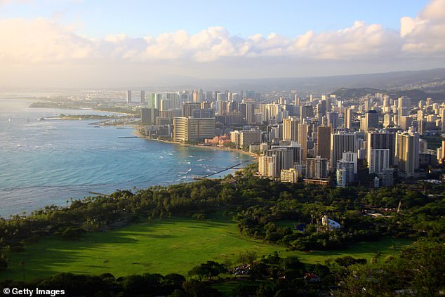 States like Hawaii, pictured here, New York and California contribute to the top five worst places to live, with $1 million not covering 15 years