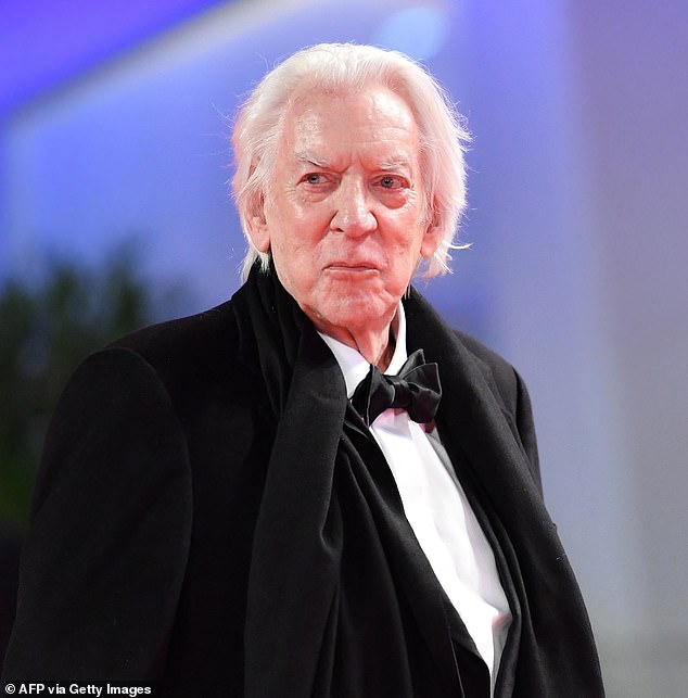 A newly released death certificate for the late legendary actor Donald Sutherland states that he was cremated following his death at the age of 88 last month in Miami. Pictured in Italy in 2019