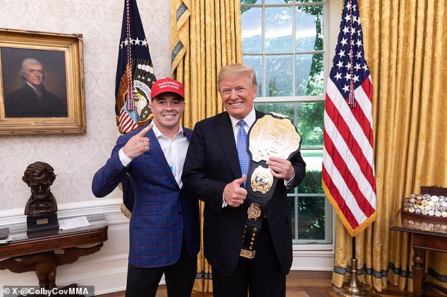 Covington is an avid Trump supporter and visited him at the White House in 2018