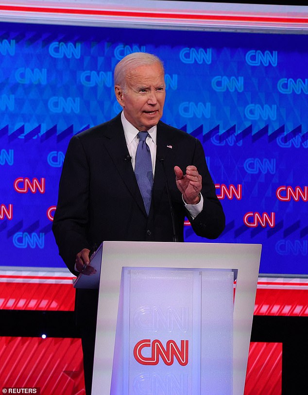President Joe Biden speaks during a presidential debate with Republican nominee, former U.S. President Donald Trump, in Atlanta, Georgia, on June 27, 2024. Critics immediately began questioning Biden's health and whether the 81-year-old is fit for duty after the event.