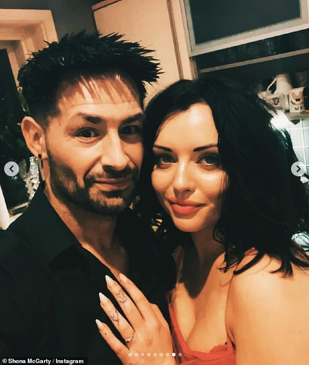 Shona McGarty has announced she is engaged to partner David Bracken after he got down on one knee in London's Holland Park