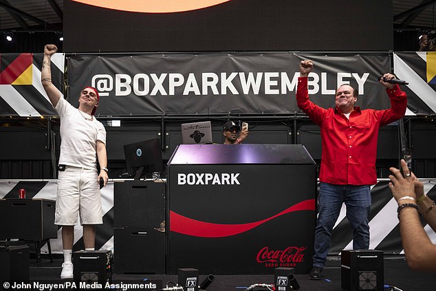 EastEnders legend Shaun Williamson joined rapper Aitch on stage at BOXPARK in Wembley on Wednesday ahead of the European Championship semi-final between England and Denmark.