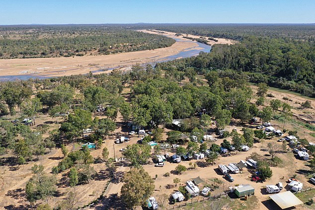 Ailise's friend's father ran away from the campsite, which was only 50 metres away, and dived into the river to look for her (pictured is the Bivouac Junction campsite)