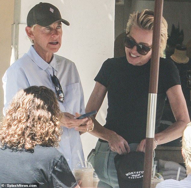 Ellen DeGeneres showed up in Montecito with wife Portia de Rossi on Friday — a week after she announced she's 