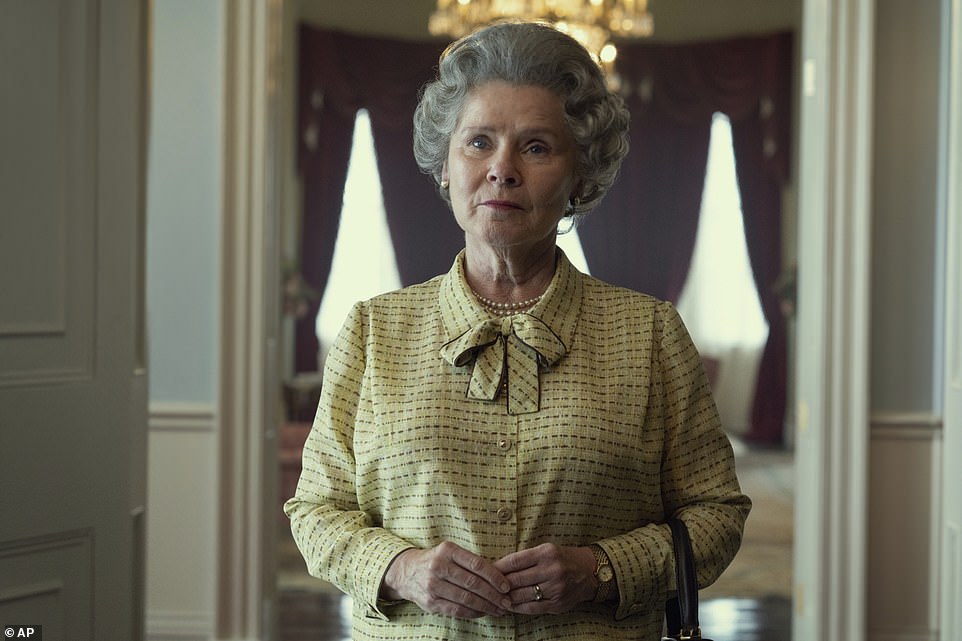 The Crown was one of the shows nominated in the Outstanding Drama Series category; Imelda Staunton is pictured