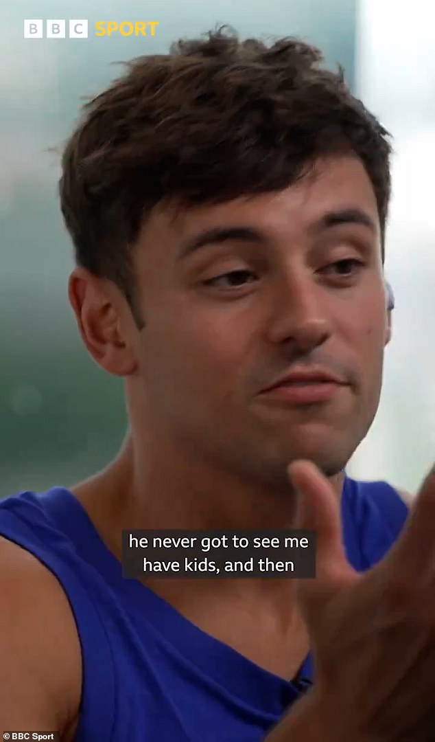 Tom Daley, 30, reflected on the 'special' bond he had with his father Robbie in an emotional clip