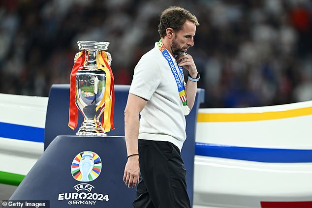 A dejected Gareth Southgate gave a post-match interview to the BBC, which was unceremoniously interrupted