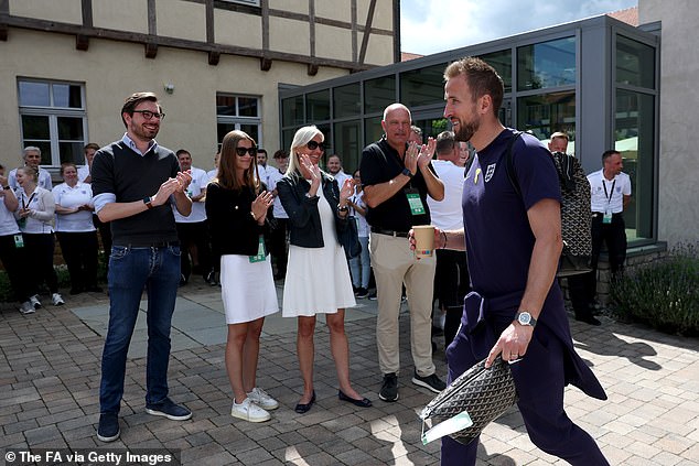 English star Harry Kane pictured leaving the Weimarer Land Spa & Golf Resort in Blankenhain