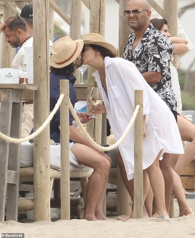 Eva Longoria looked more in love than ever with her husband Jose Antonio as they sparked their love affair during a beach day in Marbella on Thursday night