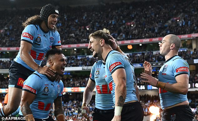 New South Wales have all the momentum after beating the Maroons in the second Origin clash in Melbourne (pictured)