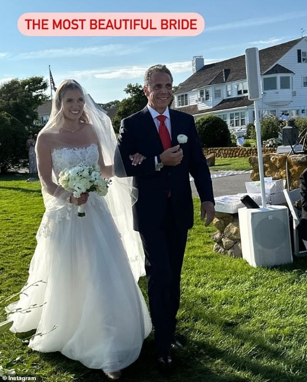 Mariah Kennedy Cuomo, 29, got married last weekend as her 66-year-old father, former New York Governor Andrew Cuomo, walked her down the aisle