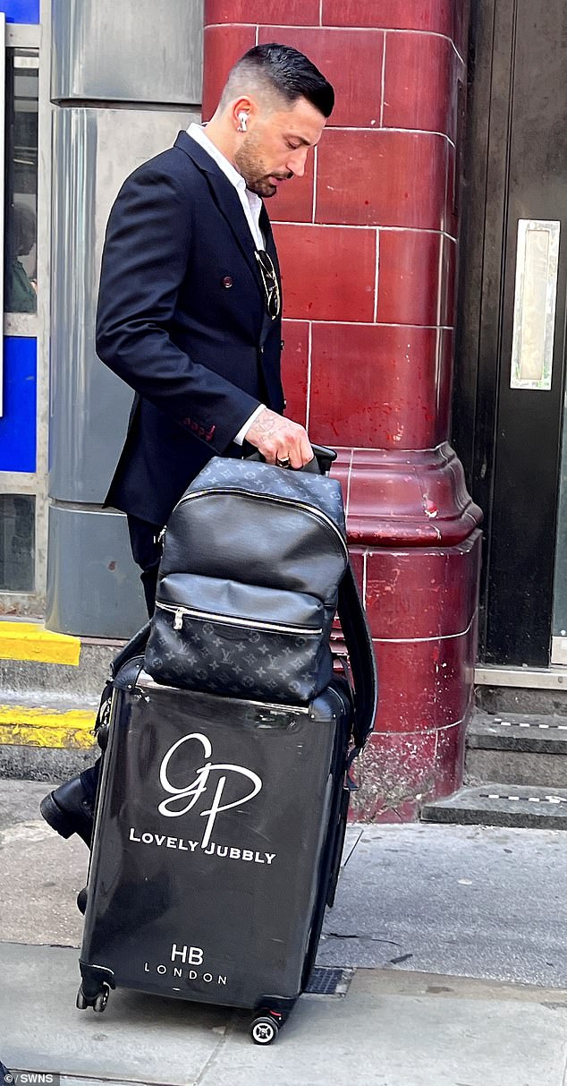 Former Strictly professional Giovanni Pernice looked gloomy as he walked around London on Wednesday