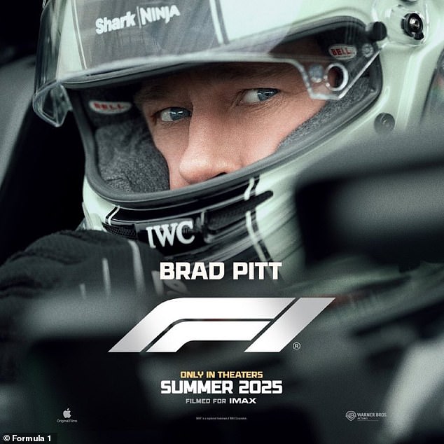 The first poster has revealed the title of Brad Pitt's new F1 film. It will simply be called: F1