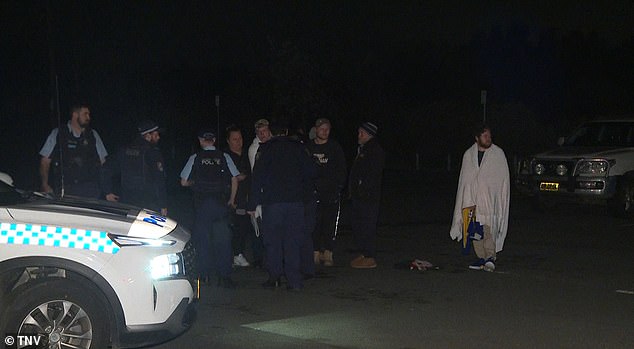 Three men were able to swim to shore after a boat accident in the Swansea Channel, near Newcastle. One man is still missing