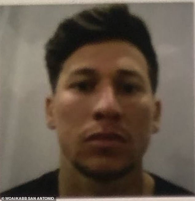 Jorge Chacon-Gutierrez, 25, has been identified by San Antonio TV station WOAI as an illegal immigrant gunman who opened fire on three police officers Sunday morning