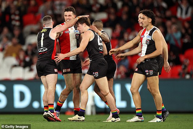 St Kilda pulled off the AFL upset of the season against the Sydney Swans at Marvel Stadium