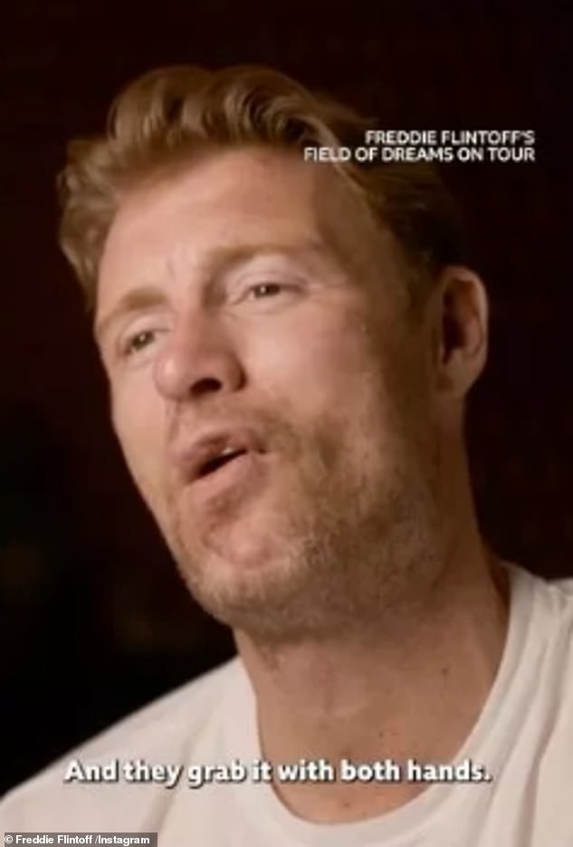 Andrew 'Freddie' Flintoff has broken his silence about his near-fatal car crash in a new trailer for his show Field of Dreams