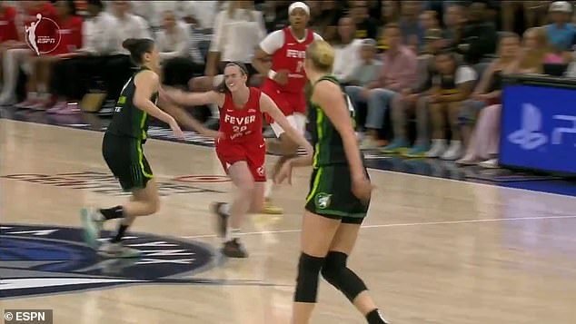 Caitlin Clark was given a technical foul after poking a Minnesota Lynx player in the eye, Sun.