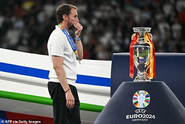 Gareth Southgate walked past the European Championship trophy on Sunday evening