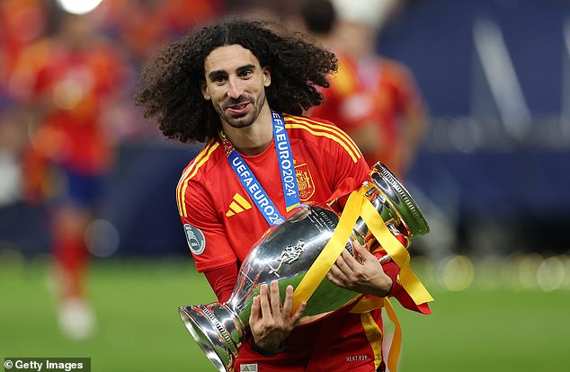 Gary Neville has again been criticised for his prediction for Euro 2024 in Spain, with reference to Marc Cucurella (pictured)