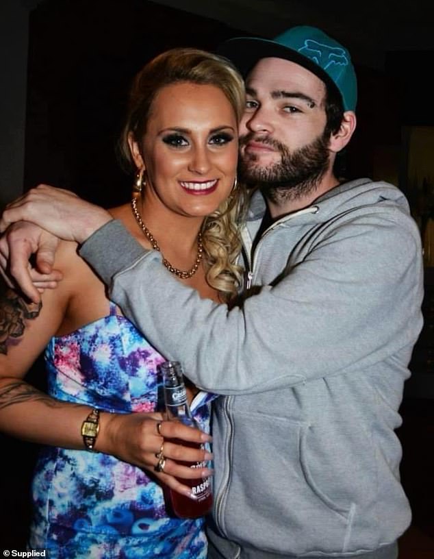 Ryan Bishop's funeral was disrupted by singer-songwriter Chris Stefano, who danced next to his coffin, cursed at mourners and interrupted speeches. Mr Bishop is pictured with his sister Rhiannon Priddle