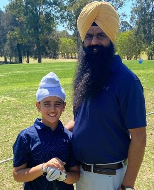 Gurmantar's father, Daljinder Gill (pictured right), said his son always took him golfing