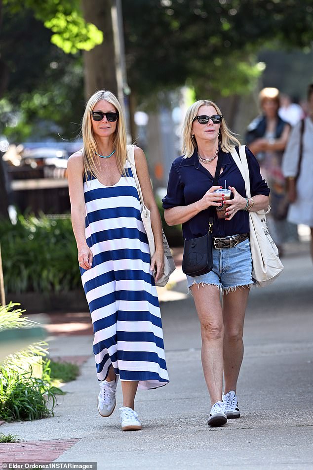 Gwyneth Paltrow was a true fashionista on Saturday as she went shopping in the Hamptons with her good friend Sheryl Berkoff