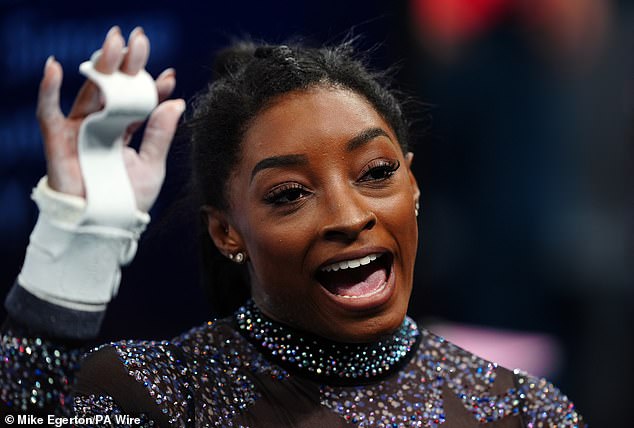 American Simone Biles made her debut at this summer's Olympic Games in Paris on Sunday