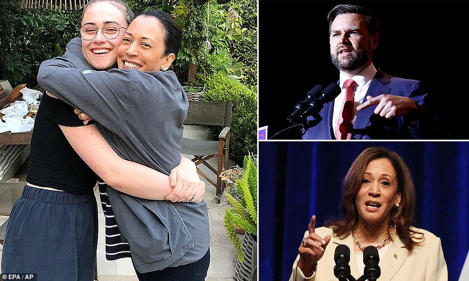 Vice President Kamala Harris' stepdaughter Ella Emhoff is defending her stepmother after a video surfaced of JD Vance attacking Harris for not having children of her own. Emhoff, who affectionately calls Harris 