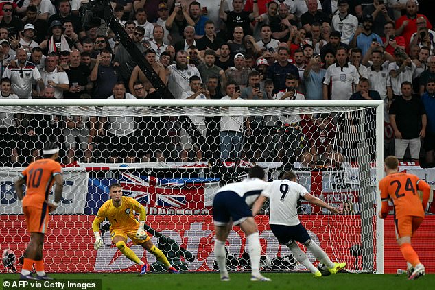 Harry Kane found the corner of the net with a penalty to level the score for England in their semi-final