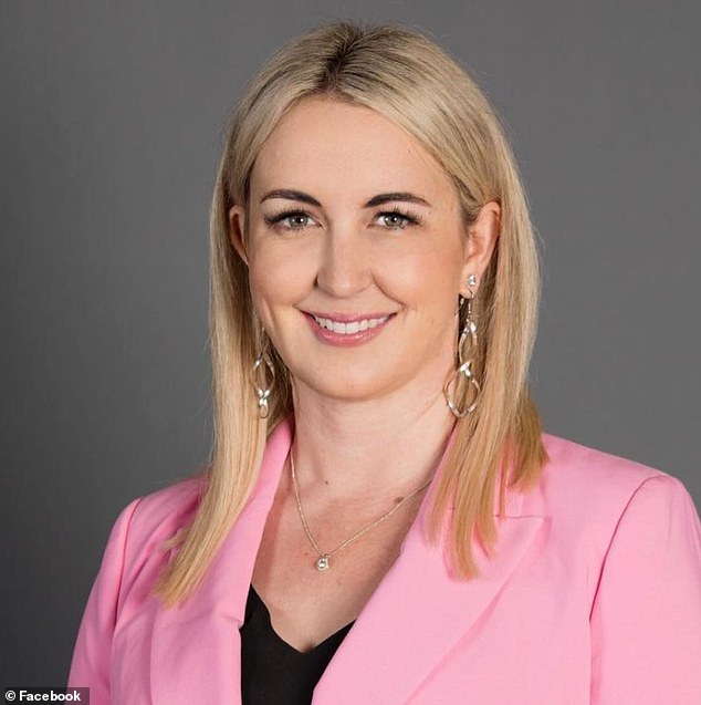 Ms McMahon (pictured) was handed her own interim ADVO sentence after allegedly searching her ex-partner's laptop to find evidence he was cheating