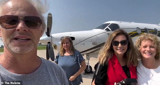 A heartbreaking video has surfaced detailing the final moments of American group The Nelons (pictured from left to right: Jason Nelon Clark, Melodi Hodges, Kelly Nelon Clark and Melissa Haynie)