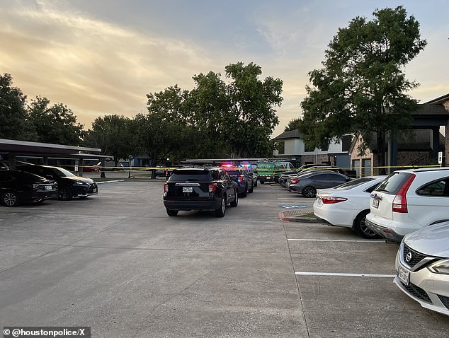 Houston Police Department officers responded to emergency calls around 6:30 p.m. from an apartment complex near the 6500 block of Hollister Street.