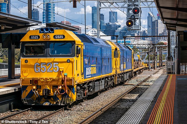 A woman was rescued from the railway tracks after she was pushed off the platform at Melbourne's Richard train station by a stranger at 4pm on Sunday (stock photo)