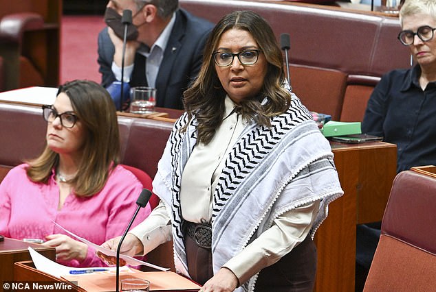 NSW Greens Senator Mehreen Faruqi is pictured during Question Time at Parliament House on July 1