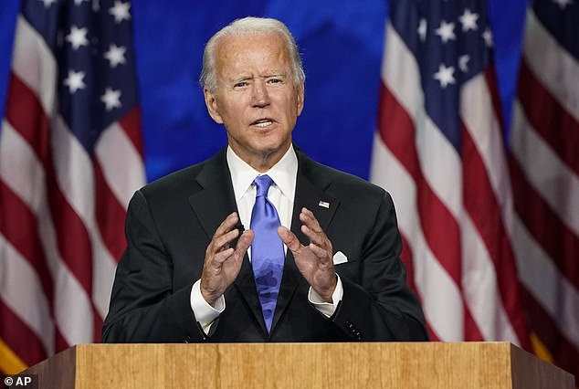 Biden speaks nearly four years ago on the fourth day of the 2020 Democratic National Convention in Wilmington, DE